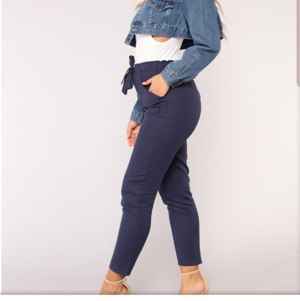 NAVY BLUE ANKLE PANTS - NEVER WORN - BRAND NEW.
